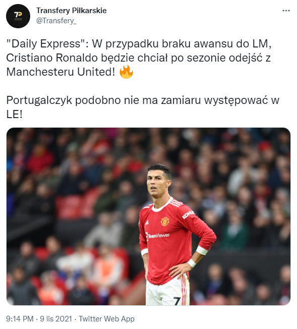 ''Daily Express'': CR7 może CHCIEĆ ODEJŚĆ z Manchesteru United! JEDEN WARUNEK!